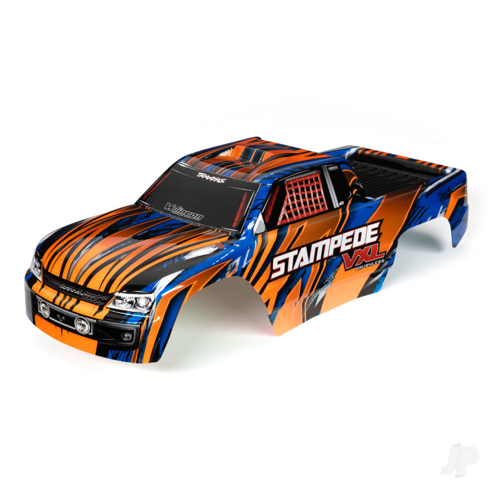 Body, Stampede VXL, orange &amp; blue (painted, decals applied)