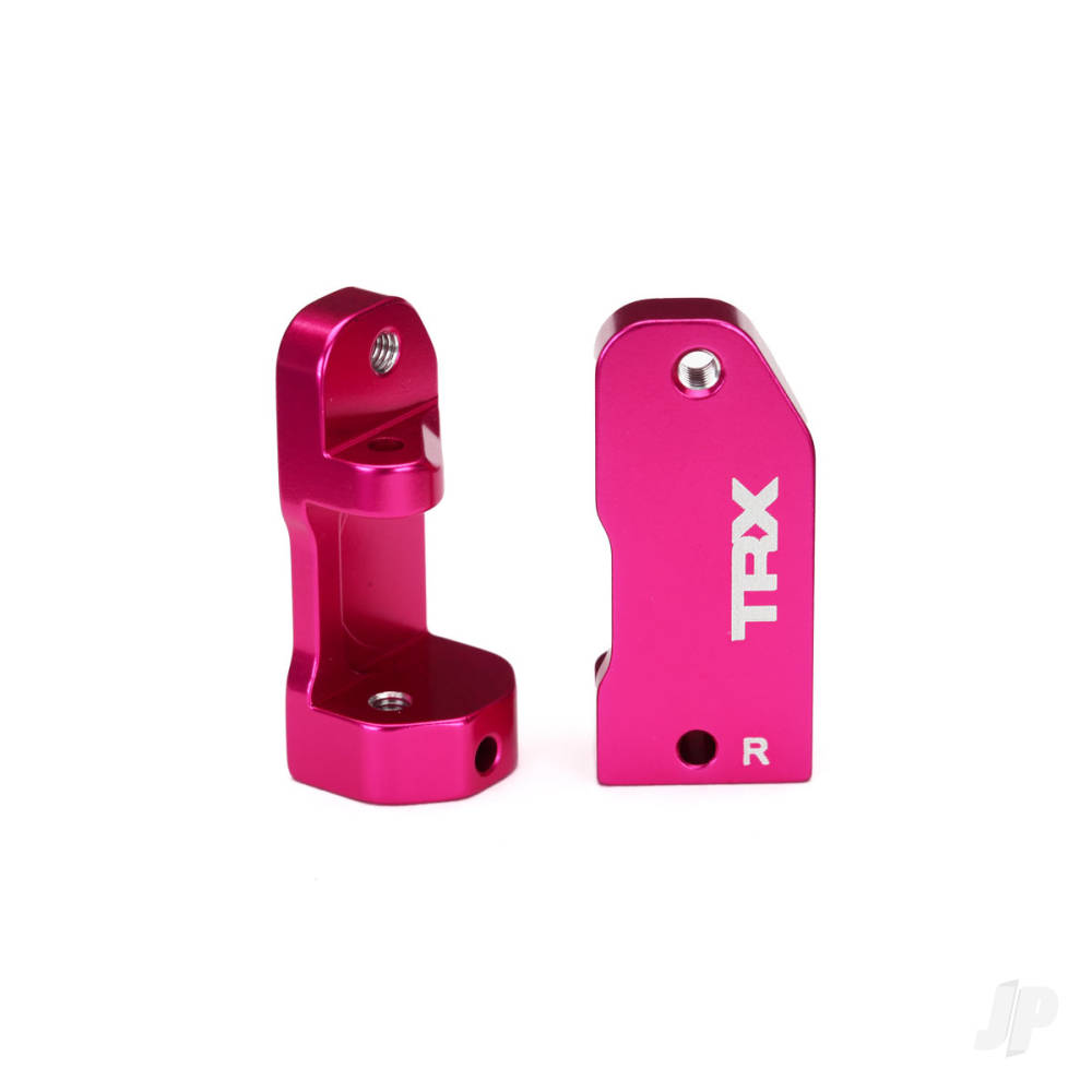 Caster blocks, 30-degree, pink-anodised 6061-T6 aluminium (left &amp; right) / suspension screw pin (2 pcs)