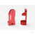 Caster blocks, 30-degree, Red-anodised 6061-T6 aluminium (left & right) / suspension screw pin (2 pcs)