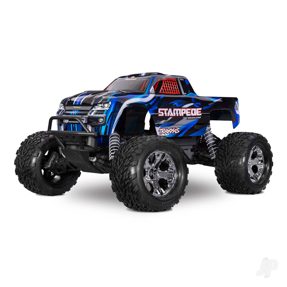 Stampede HD BL-2S 1:10 2WD RTR Monster Truck, Blue (+ TQ 2-ch, BL-2S, 3300kV)