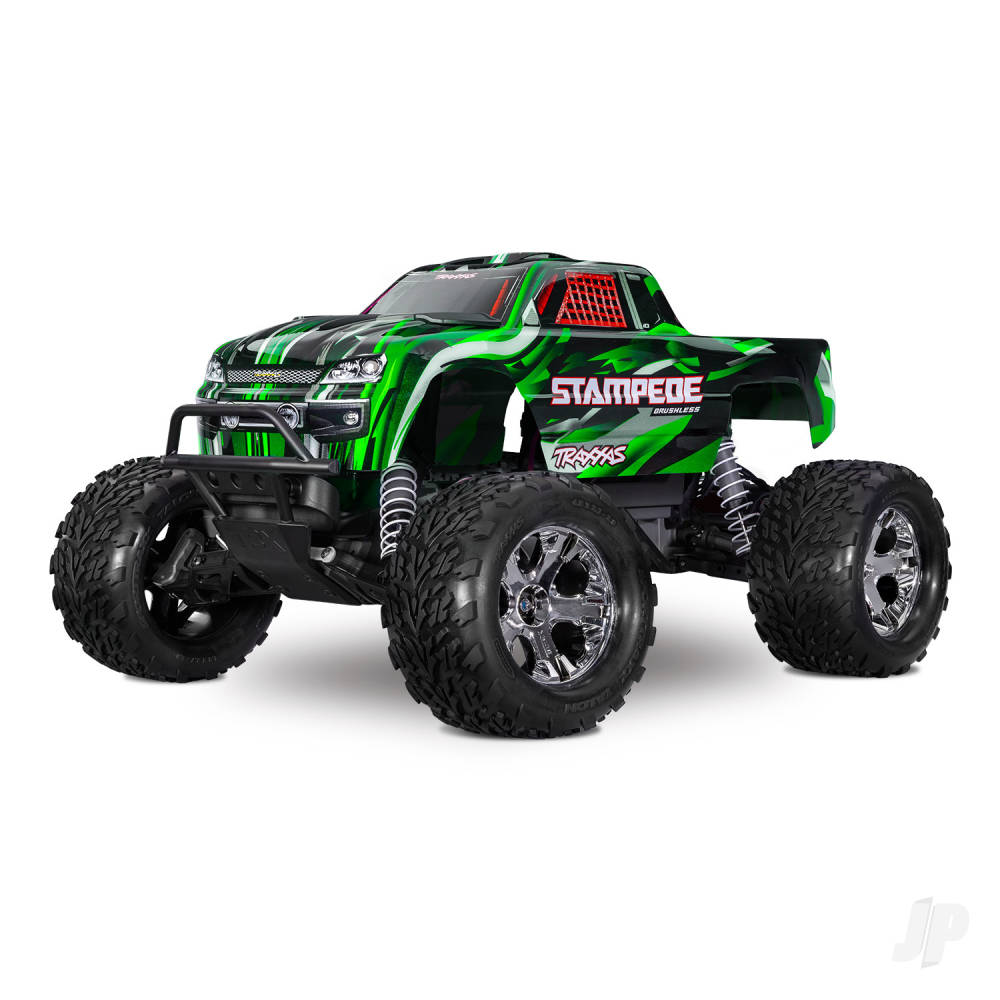 Stampede HD BL-2S 1:10 2WD RTR Monster Truck, Green (+ TQ 2-ch, BL-2S, 3300kV)