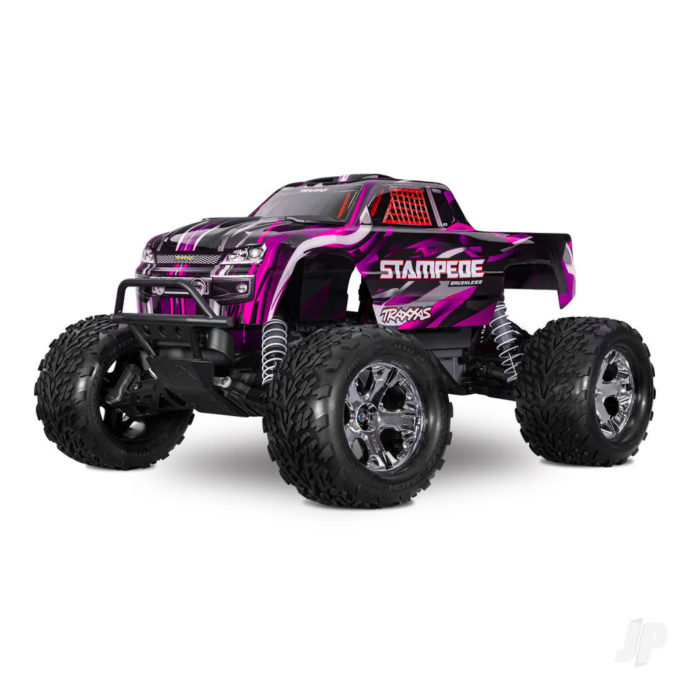 Stampede HD BL-2S 1:10 2WD RTR Monster Truck, Pink (+ TQ 2-ch, BL-2S, 3300kV)