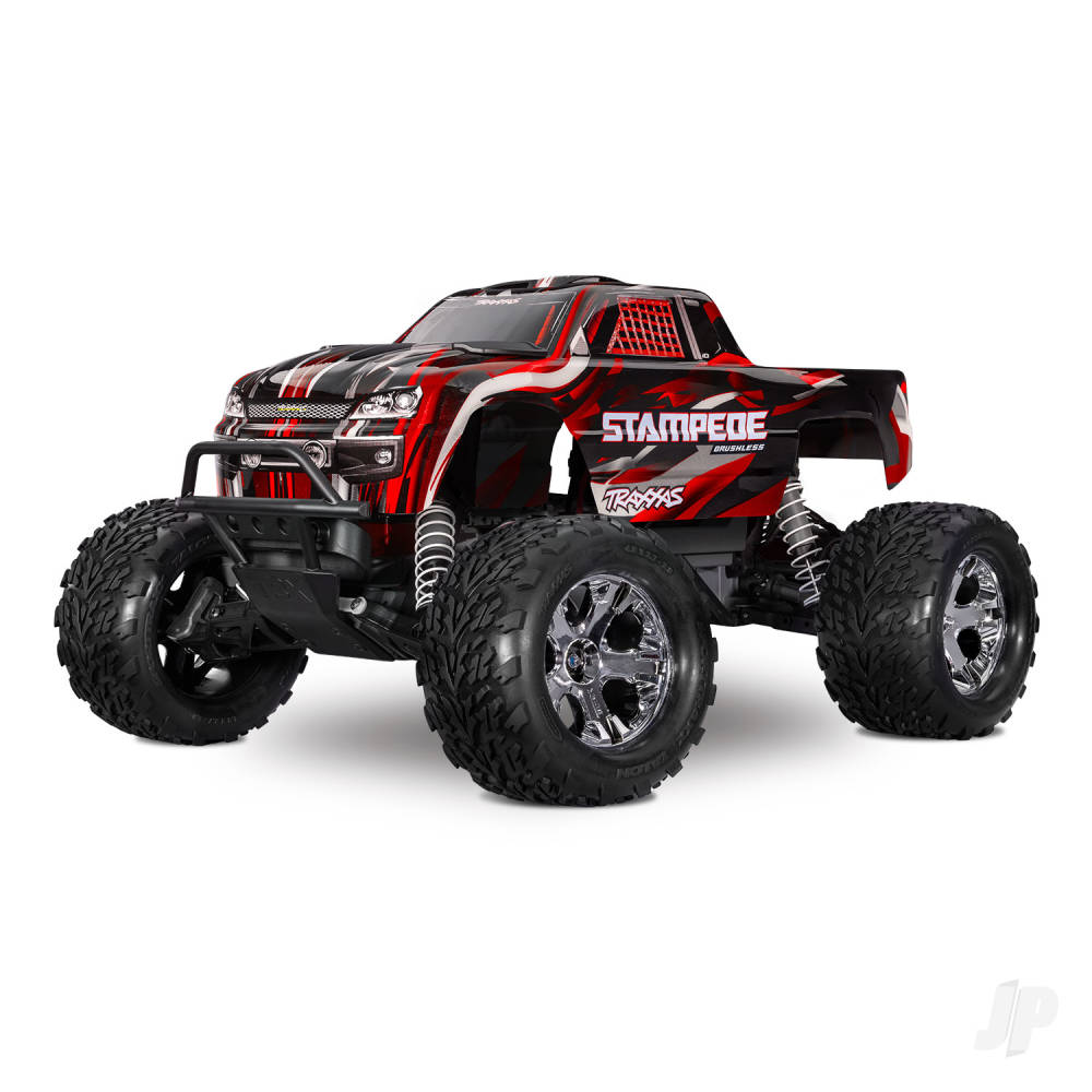 Stampede HD BL-2S 1:10 2WD RTR Monster Truck, Red (+ TQ 2-ch, BL-2S, 3300kV)