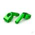 Stub axle carriers, Rustler / Stampede / Bandit (2 pcs), 6061-T6 aluminium (Green-anodised) / 5x11mm ball bearings (4 pcs)