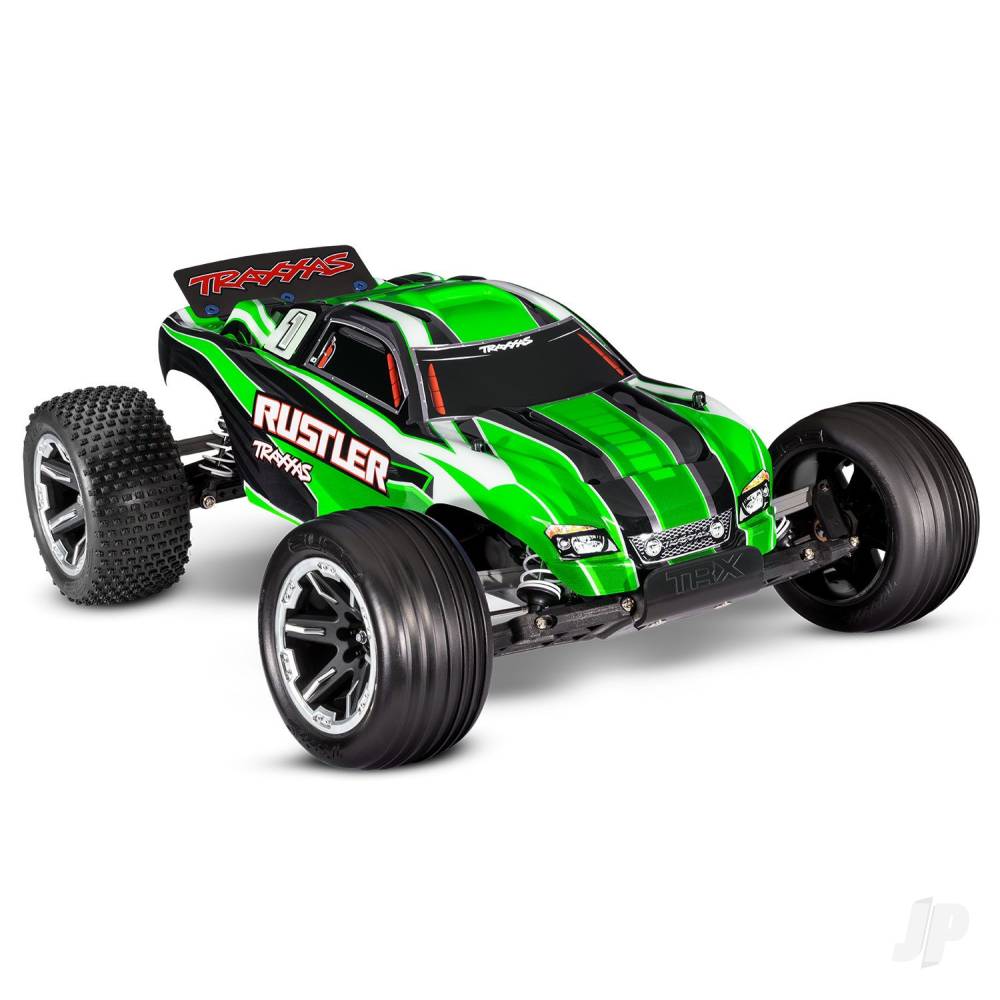 Rustler 1:10 2WD RTR Electric Stadium Truck, Green (+ TQ 2-ch, XL-5, Titan 550, 7-Cell NiMH, USB-C charger)