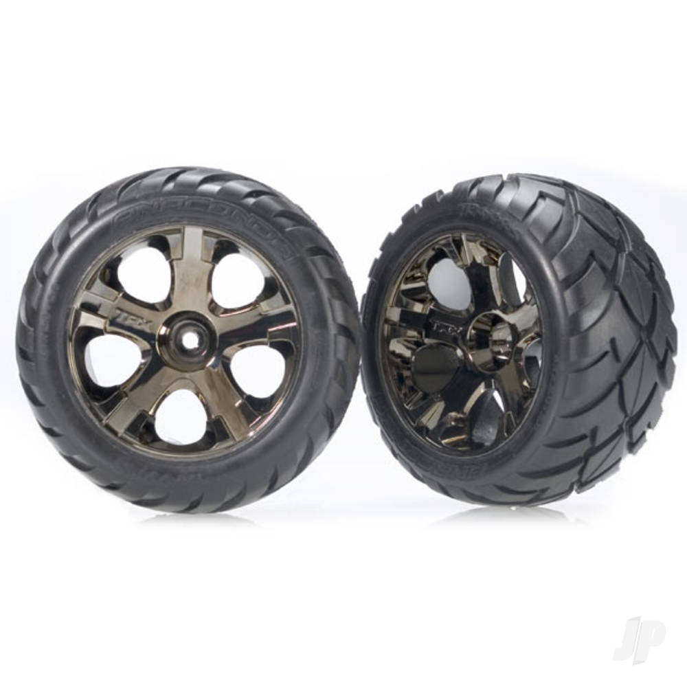 Tyres and Wheels, Assembled Glued Anaconda Tyres (Nitro Rear / Electric Front) (1 Left, 1 Right)