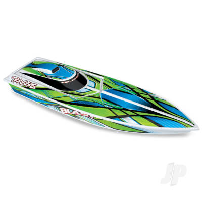 TRAXXAS Green Blast 1:10 High Performance Race Boat (+ TQ 3-ch, Nautica ESC, Stinger 540, 6-Cell NiMH, DC charger)