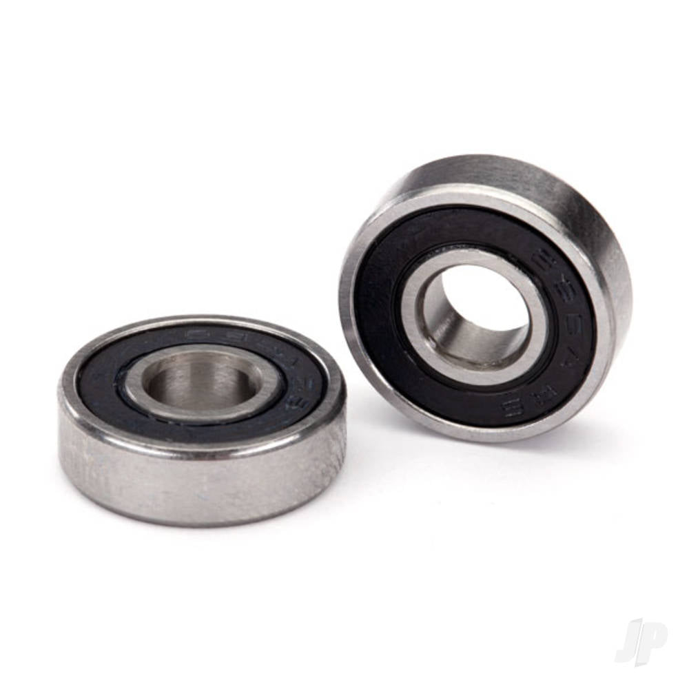 Ball bearing, black rubber sealed (6x16x5mm) (2 pcs)