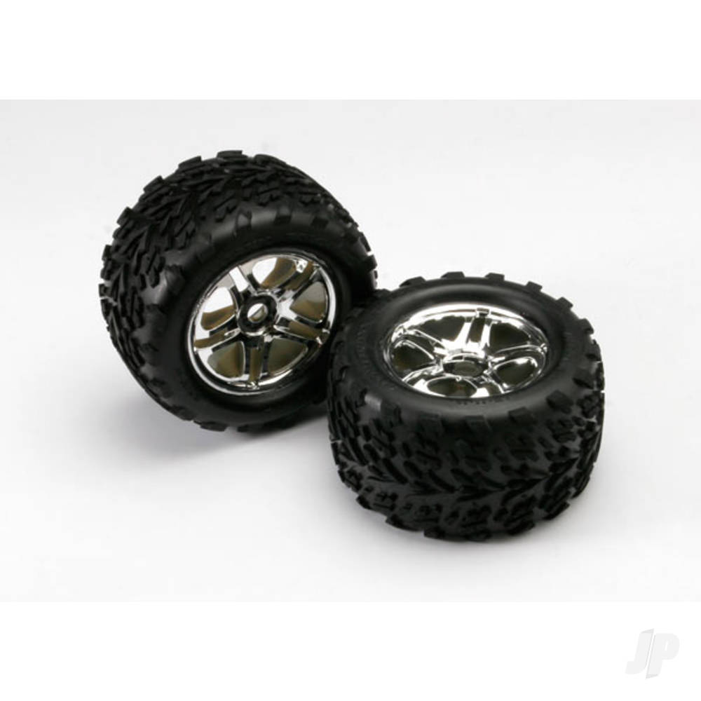 Chrome Split-Spoke Tyres and Wheels (Pair)