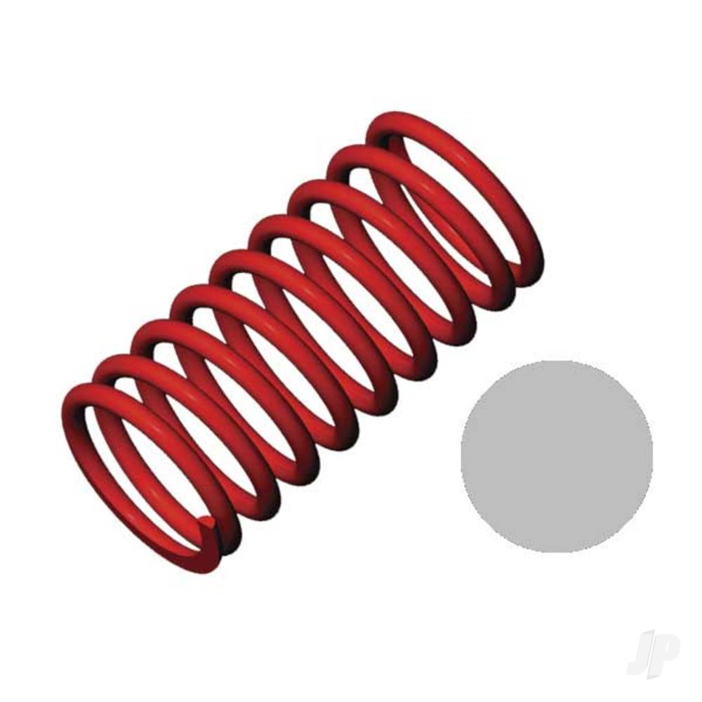 Spring, shock (Red) (GTR) (4.9 rate silver) (std. Front 120mm) (1 pair)