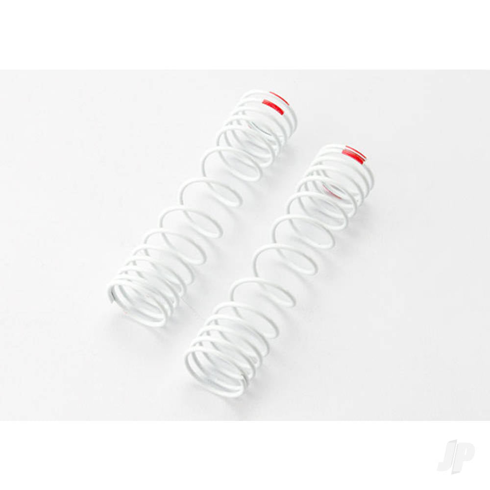 Springs, Rear (white) (progressive rate) (2 pcs) (fits #5862 aluminium Big Bore shocks)