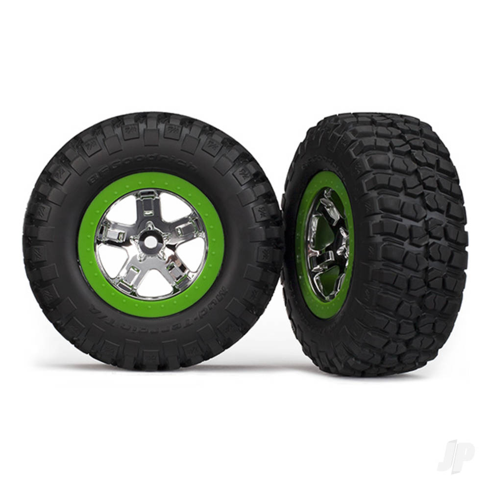 Tyres and Wheels, Assembled Glued BFGoodrich Mud-Terrain T / A KM2 Tyre (2 pcs) (2WD Front Only)