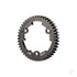 Spur gear, 46-tooth, steel (wide face, 1.0 metric pitch)