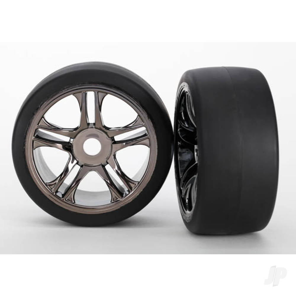 Tyres and Wheels, Assembled Glued Slick Tyres (Rear) (2 pcs)