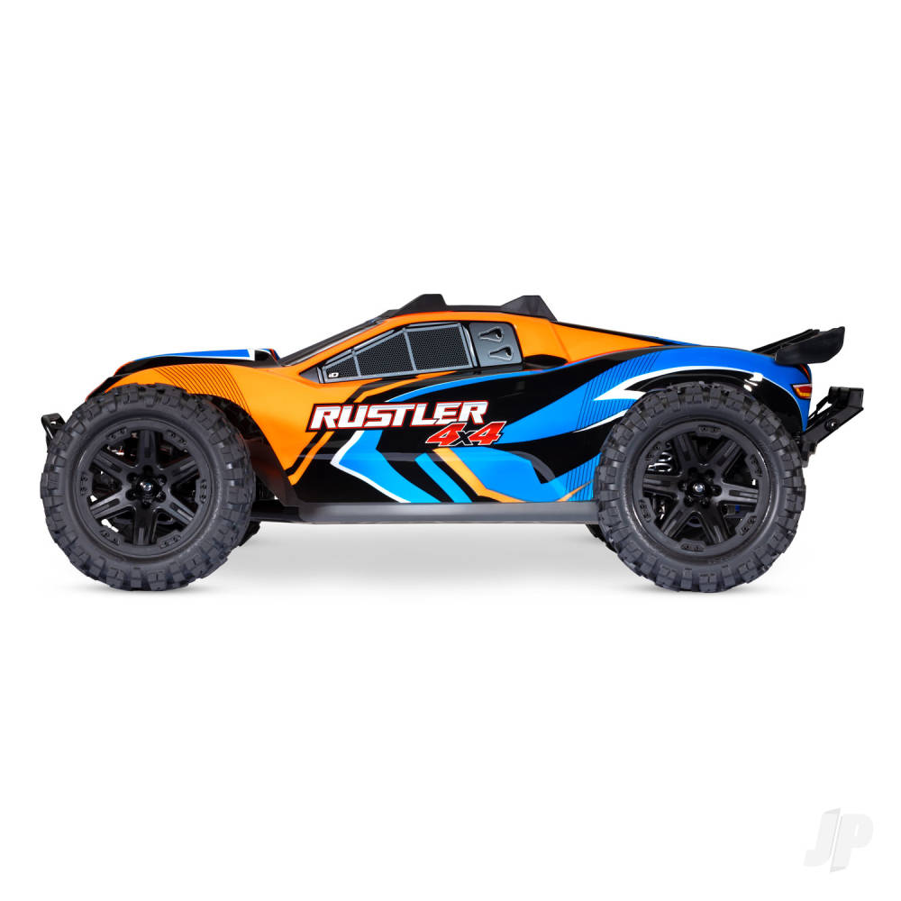 Orange Rustler 4X4 1:10 4WD RTR Electric Stadium Truck (+ TQ 2-ch, XL-5, Titan 550, 7-Cell NiMH, DC charger, LED lights)