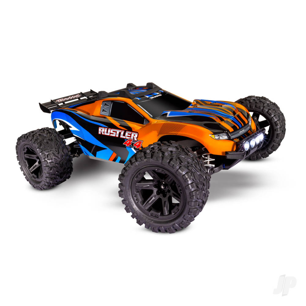 Orange Rustler 4X4 1:10 4WD RTR Electric Stadium Truck (+ TQ 2-ch, XL-5, Titan 550, 7-Cell NiMH, DC charger, LED lights)