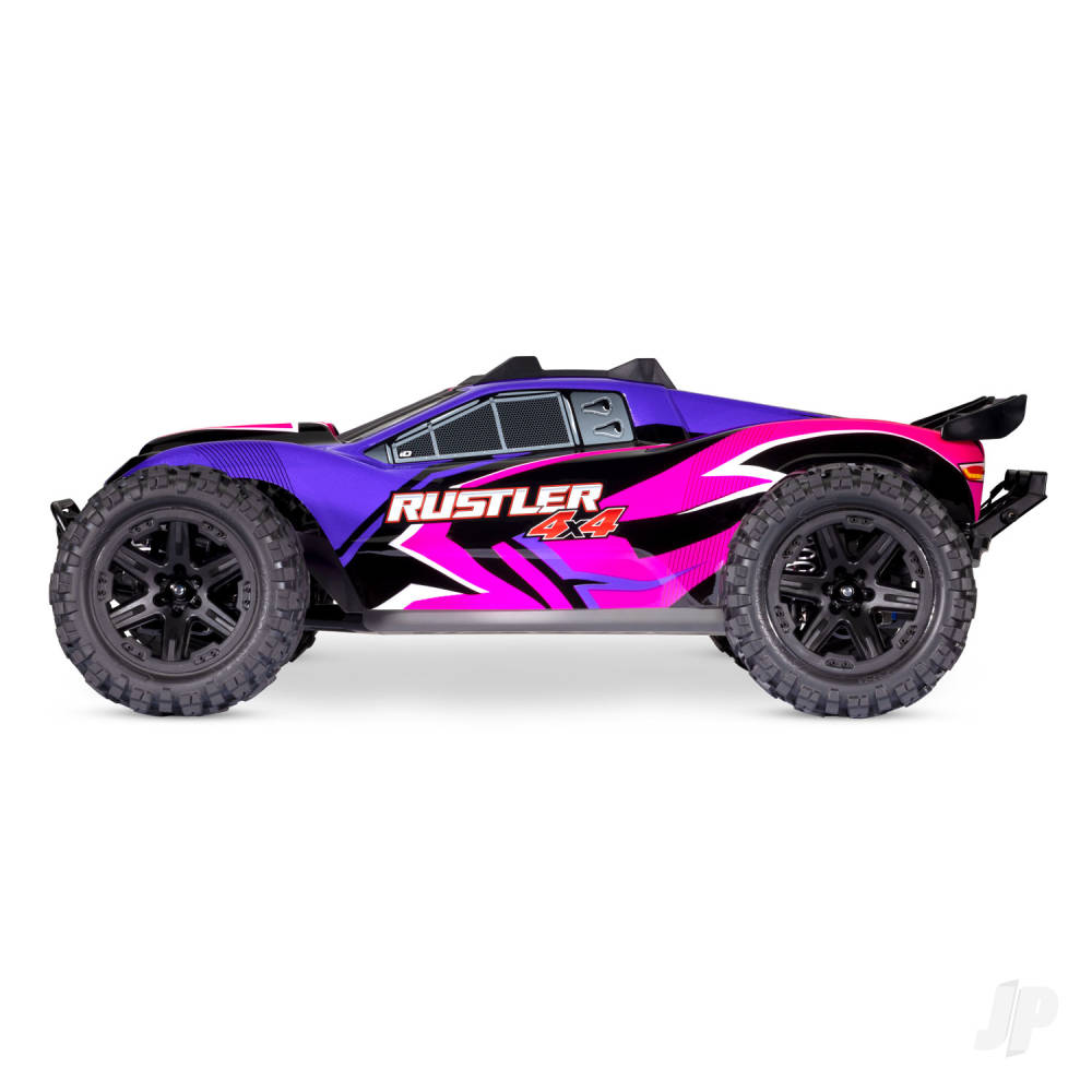 Pink Rustler 4X4 1:10 4WD RTR Electric Stadium Truck (+ TQ 2-ch, XL-5, Titan 550, 7-Cell NiMH, DC charger, LED lights)