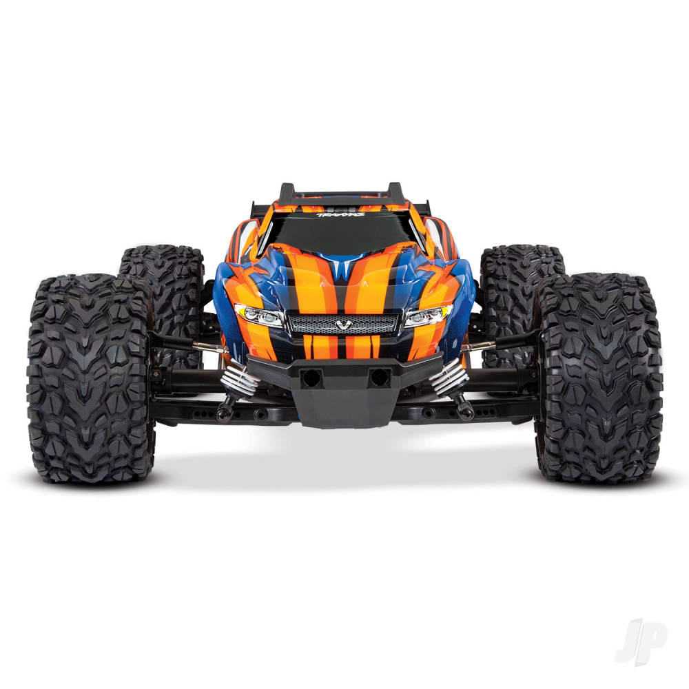 Orange Rustler 4X4 VXL 1:10 4WD RTR Brushless Electric Stadium Truck (+ TQi 2-ch, TSM, VXL-3s, Velineon 3500kV)