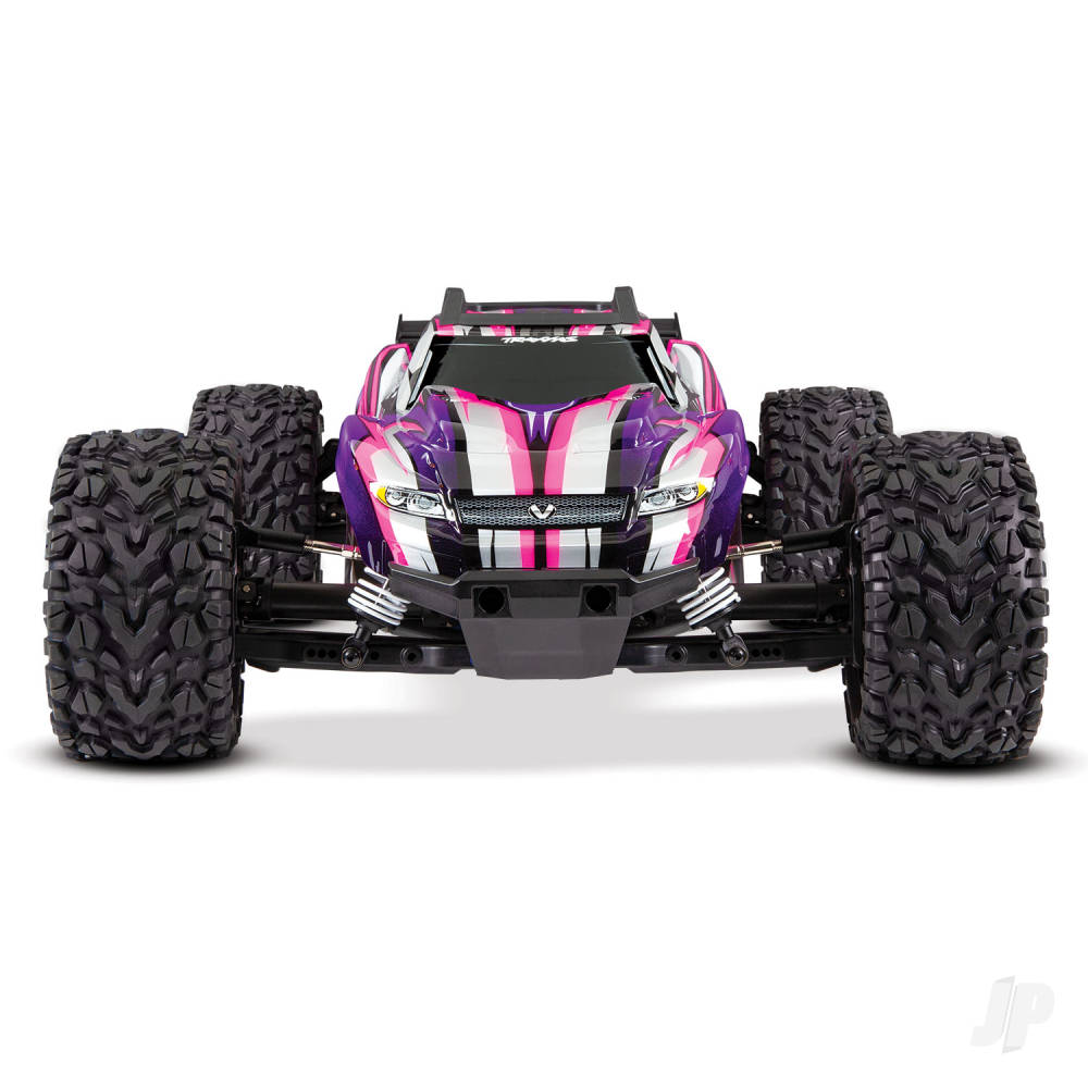 Pink Rustler 4X4 VXL 1:10 4WD RTR Brushless Electric Stadium Truck (+ TQi 2-ch, TSM, VXL-3s, Velineon 3500kV)