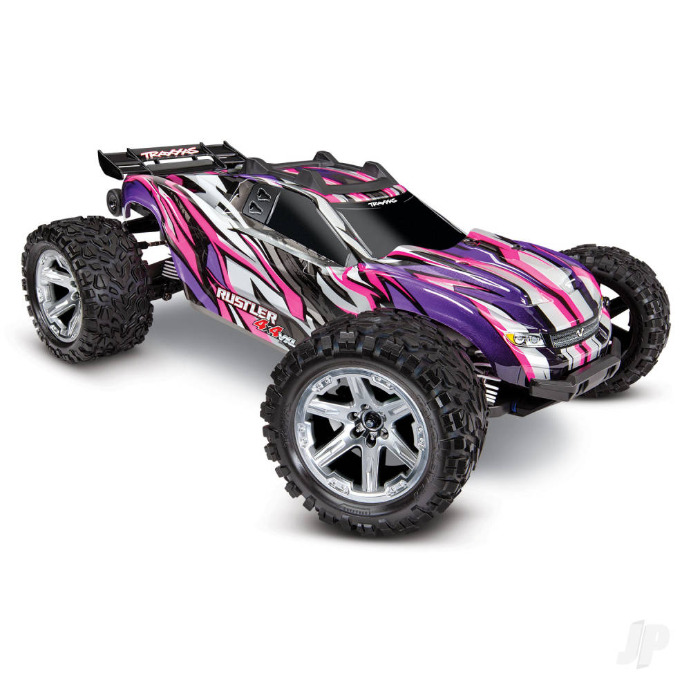 Pink Rustler 4X4 VXL 1:10 4WD RTR Brushless Electric Stadium Truck (+ TQi 2-ch, TSM, VXL-3s, Velineon 3500kV)