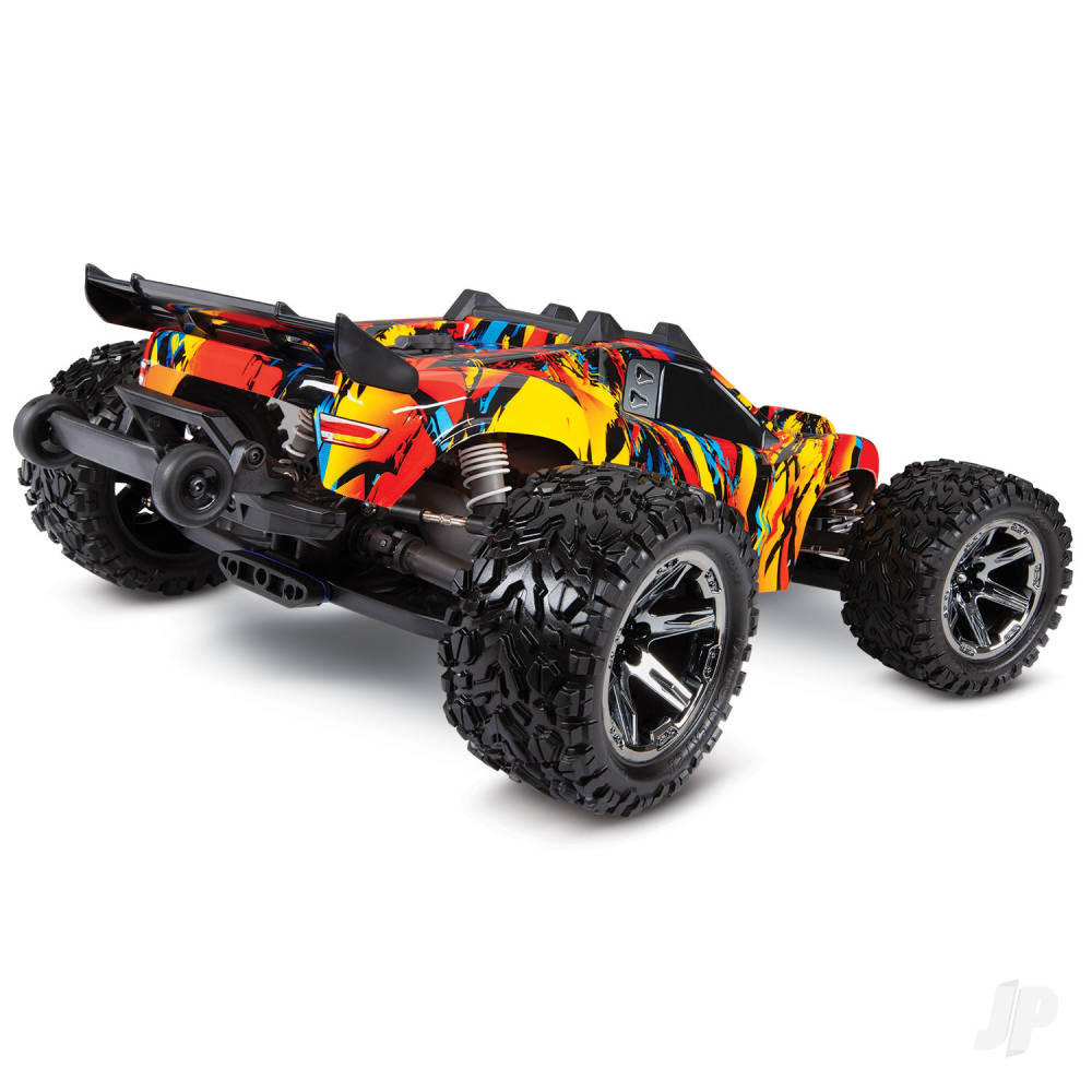 Solar Flare Rustler 4X4 VXL 1:10 4WD RTR Brushless Electric Stadium Truck (+ TQi 2-ch, TSM, VXL-3s, Velineon 3500kV)