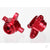 Steering blocks, 6061-T6 aluminium (Red-anodised), left & right