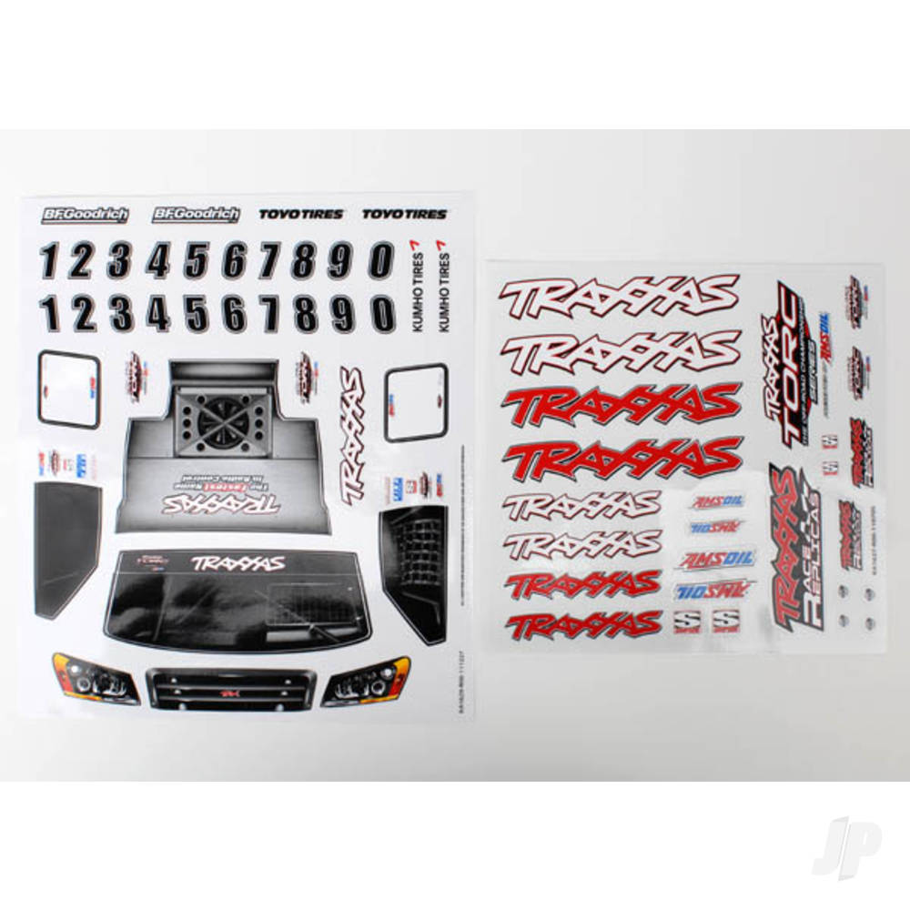 Decal sheets, 1:16 Slash 4WD team truck