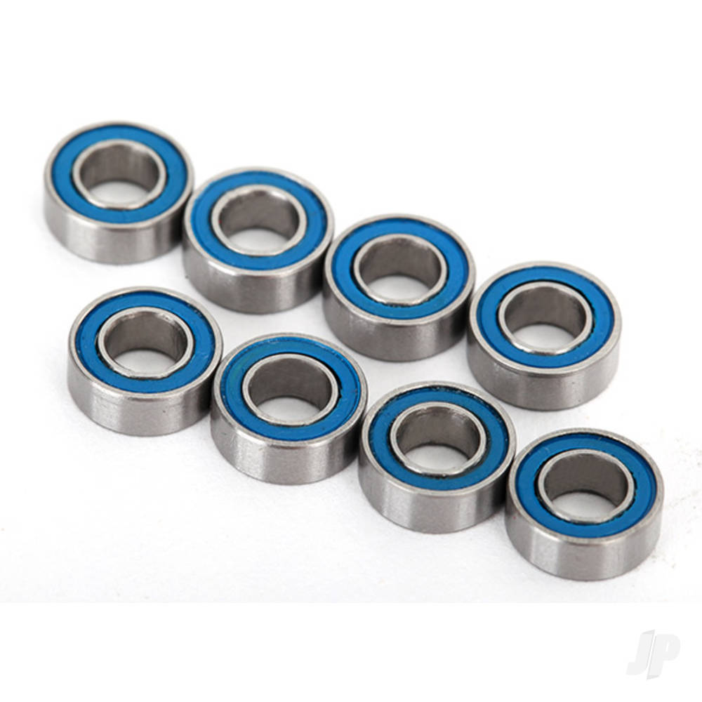 Ball bearings, Blue rubber sealed (4x8x3mm) (8 pcs)