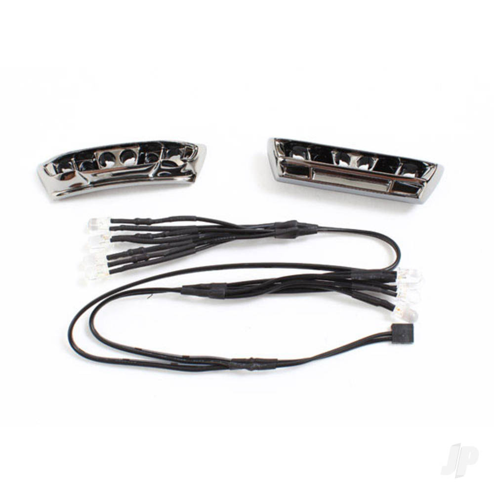 LED lights, light harness (4 clear, 4 Red) / bumpers, Front &amp; Rear / wire ties (3 pcs) (requires power supply #7286)