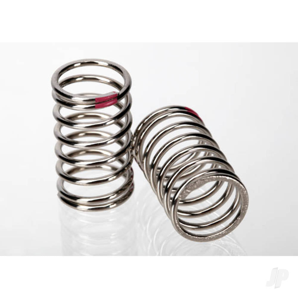 Spring, shock (nickel finish) (GTR) (2.77 rate, pink) (1 pair)