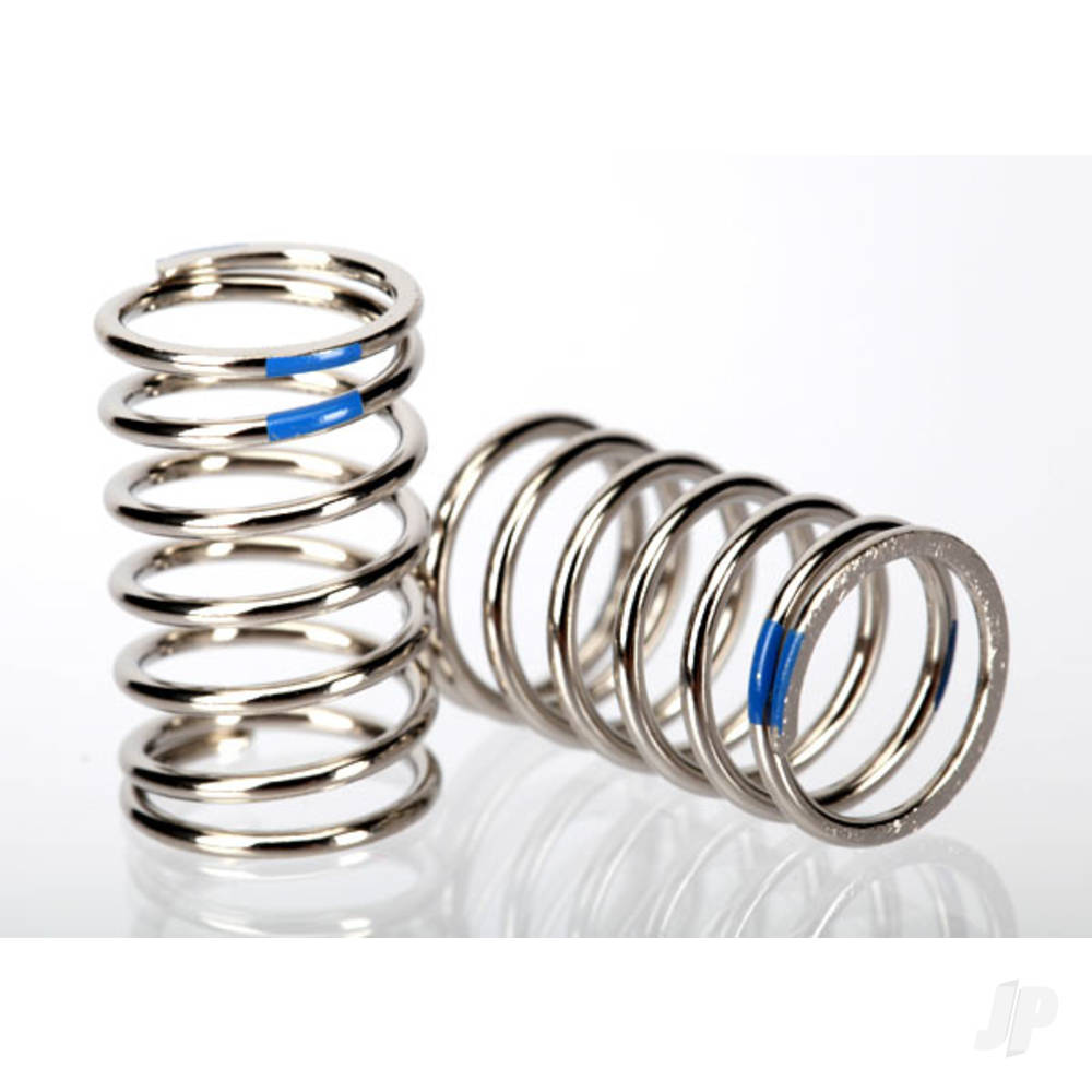 Spring, shock (nickel finish) (GTR) (2.925 rate, Blue) (1 pair)