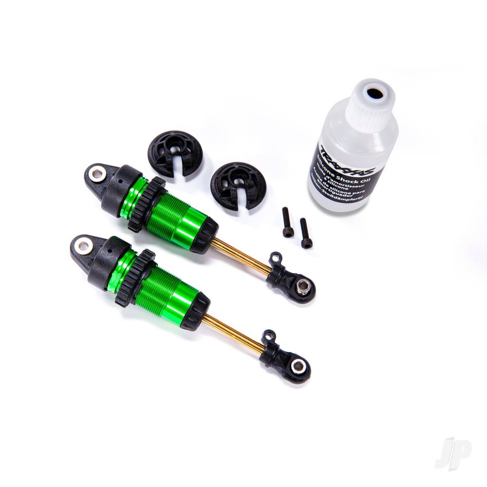 Shocks, GTR Long Green-anodised, PTFE-coated bodies with TiN shafts (fully assembled, with out springs) (2 pcs)