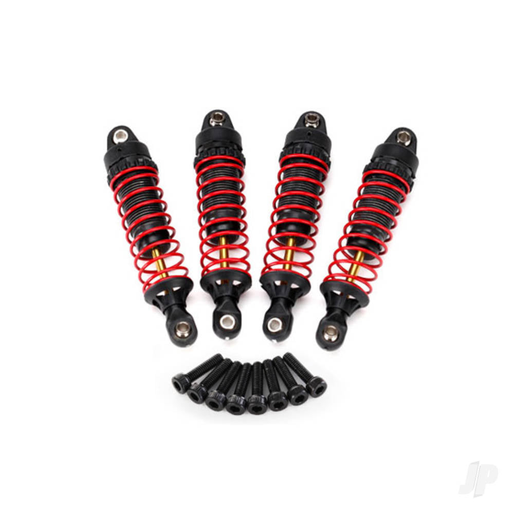 Shocks, GTR hard-anodised, PTFE-coated aluminium bodies with TiN shafts (fully assembled with springs) (4 pcs) / 2.5x10mm CS (8 pcs)