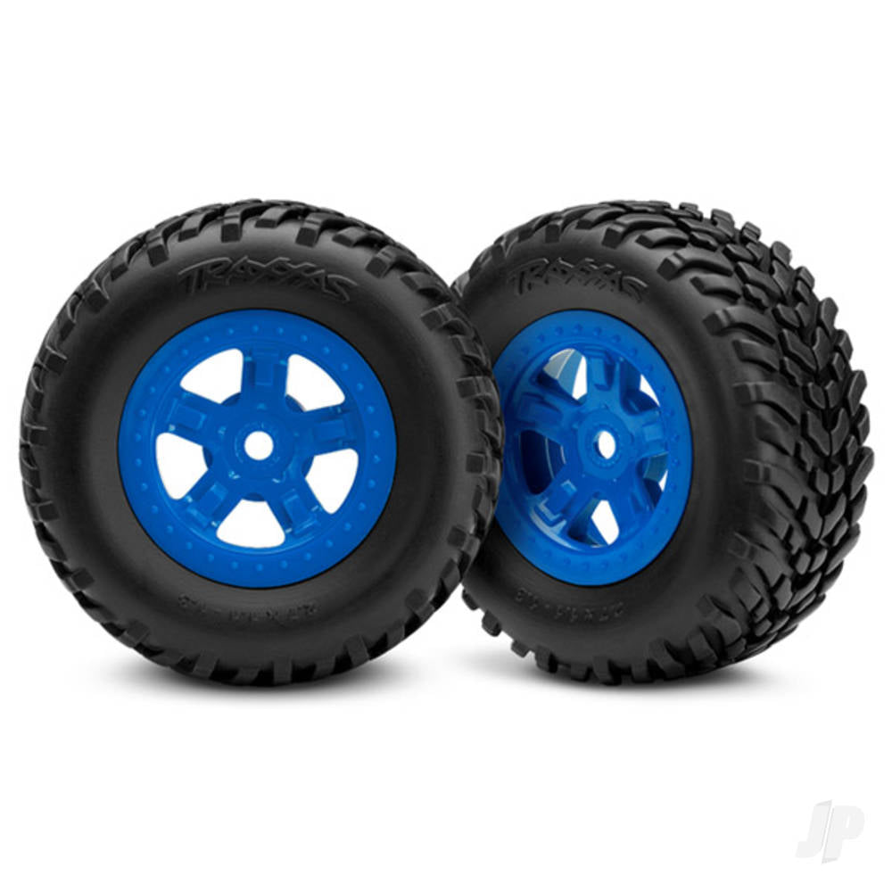 Tyres and Wheels, Assembled Glued SCT Off-Road Racing Tyres (1 Each, Right and Left)