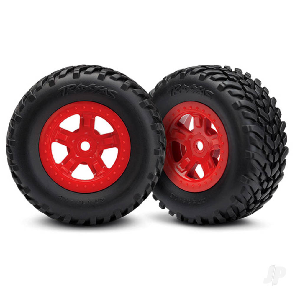 Tyres and Wheels, Assembled Glued SCT Off-Road Racing Tyres (1 Each, Right and Left)