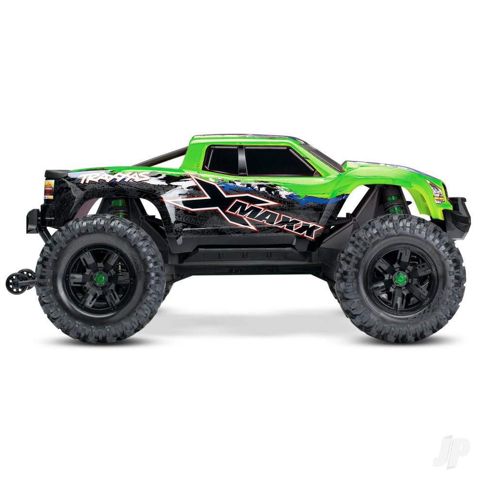 Green X-Maxx 1:7 4X4 Brushless Electric Monster Truck (+ TQi 2-ch, TSM, VXL-8s, Velineon 1200kV)