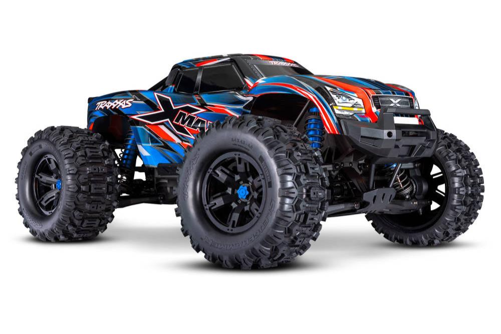 X-Maxx Belted 1:6 8S 4WD Electric Monster Truck - Blue (+ TQi 2-ch - VXL-8s - Velineon 1200XL - TSM - Belted Tyres)