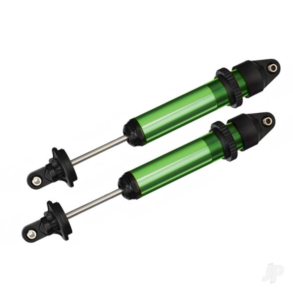 Shocks, GTX, aluminium (Green-anodised) (fully assembled with out springs) (2 pcs)