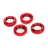 Spring retainer (adjuster), Red-anodised aluminium, GTX shocks (4 pcs) (assembled with o-ring)