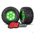 Tyres & wheels, assembled, glued (X-Maxx green wheels, Sledgehammer Tyres, foam inserts) (left & right) (2)