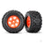 Tyres & wheels, assembled, glued (X-Maxx orange wheels, Sledgehammer Tyres, foam inserts) (left & right) (2)