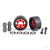 Wheels, wheelie bar, 6061-T6 aluminium (red-anodised) (2)/ axle, wheelie bar, 6061-T6 aluminium (2)/ 10x15x4 ball bearings (4)