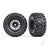 TRAXXAS Tyres & wheels, assembled, glued (XRT Race black wheels, Maxx AT Tyres, foam inserts) (left & right)