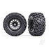 TRAXXAS Tyres &amp; wheels, assembled, glued (XRT Race black wheels, Maxx AT Tyres, foam inserts) (left &amp; right)