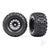 TRAXXAS Tyres & wheels, assembled, glued (XRT Race black wheels, Sledgehammer Tyres, foam inserts) (left & right)