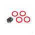 Beadlock rings, Red (1.9in) (Aluminium) (4 pcs) / 2x10 CS (48)