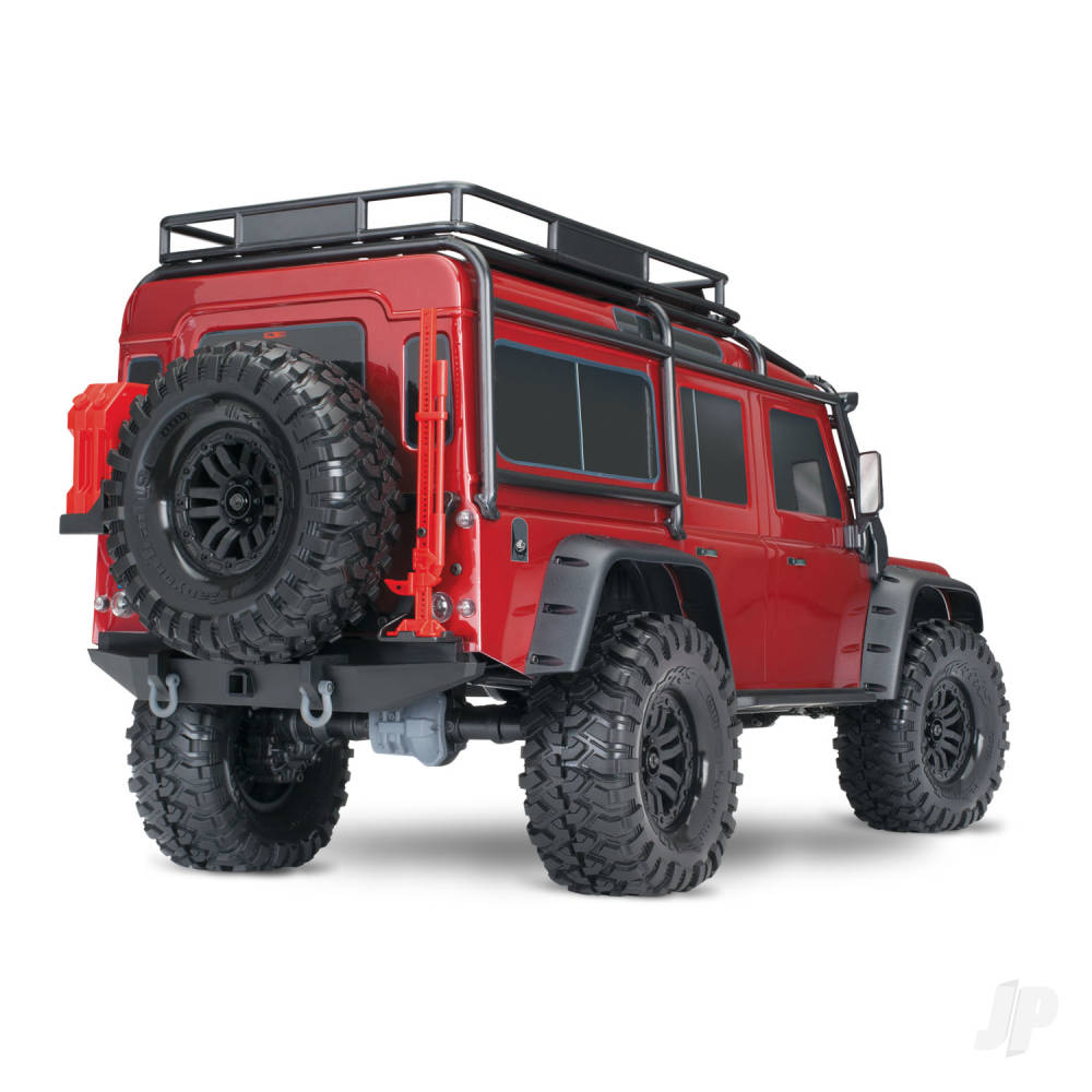 Traxxas TRX-4 Land Rover Defender 1:10 4X4 Electric Trail Crawler, Red (+ TQi 4-ch, XL-5 HV, Titan 550)