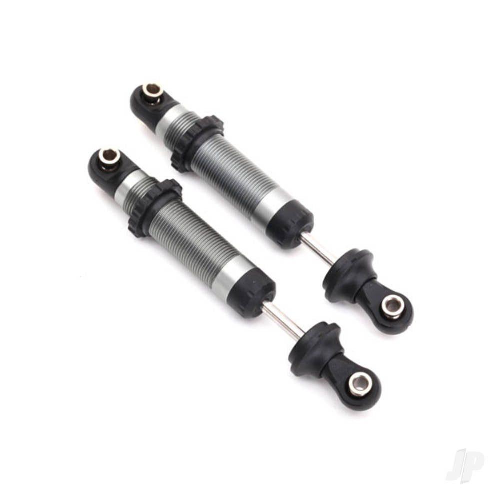 Shocks, GTS, silver aluminium (assembled with spring retainers) (2 pcs)