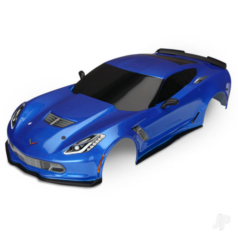 Body, Chevrolet Corvette Z06, Blue (painted, decals applied)