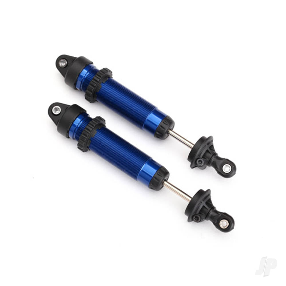 Shocks, GTR, 134mm, aluminium (Blue-anodised) (fully assembled with out springs) (Front, threaded) (2 pcs)